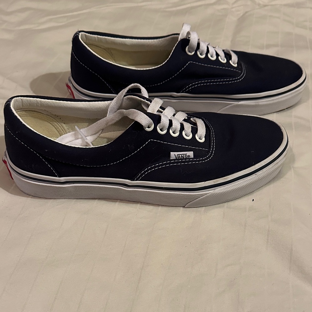 Vans Dark Blue Canvas Shoes with White Accents - Picture 4 of 7